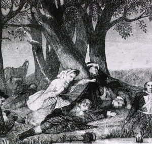 Nurse tending wounded