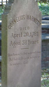 Photo of Harnett's gravestone