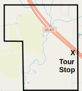Modern map showing the outline of the tract