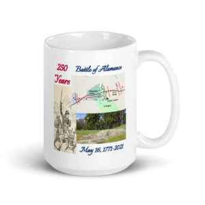Mug with "Battle of Alamance" and "250 Years"