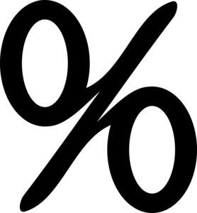 A percentage sign